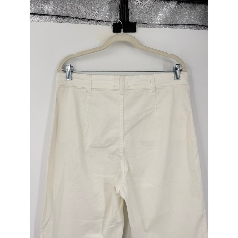 Marine Layer Allison Wide Leg Pants Womens Size 10 Off-White High Rise Coastal - Picture 9 of 16